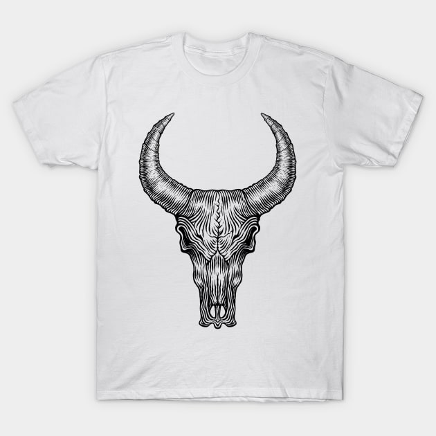 Bullskull T-Shirt by visivisual